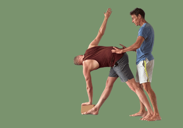 adam giving touch in yoga
