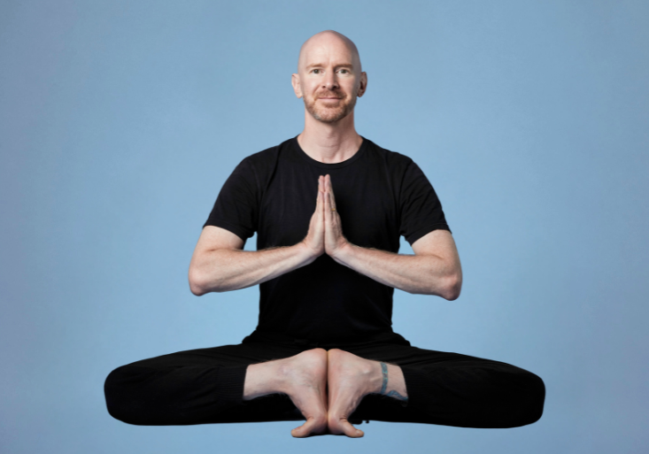 eddie stern sitting in yoga position