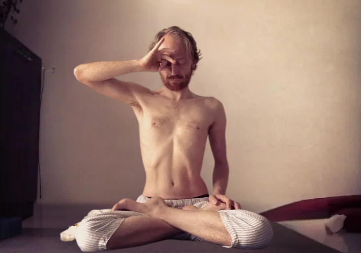 JASON BIRCH doing pranayama