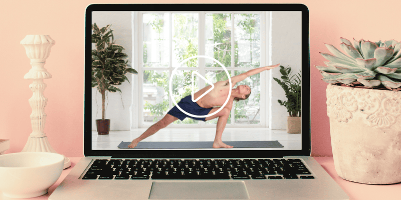 Adam Keen doing an Ashtanga yoga video